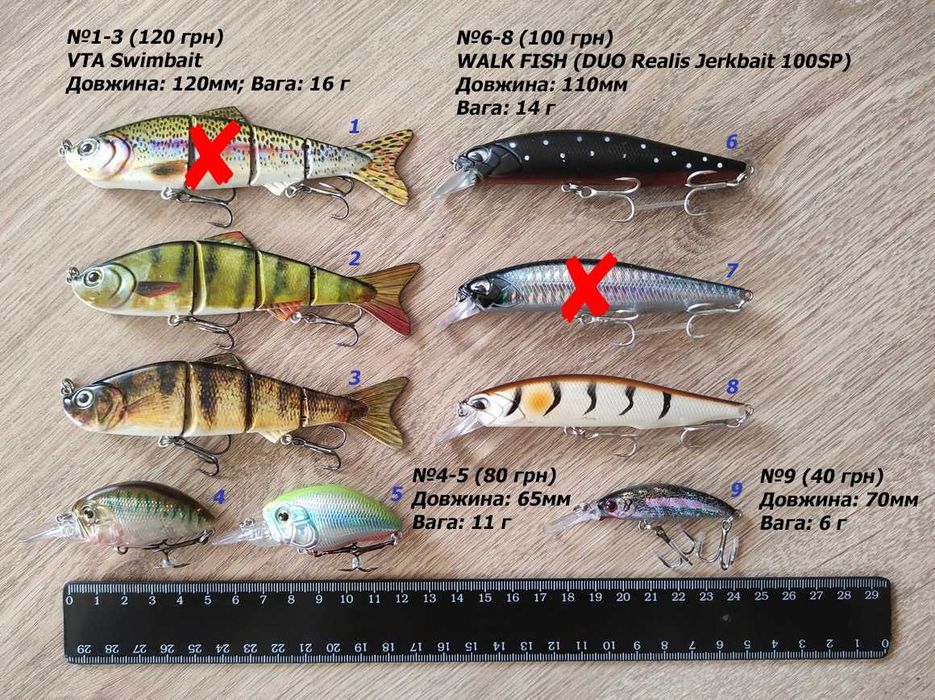 Риболовні наживки блешні приманки силікон воблер TSURINOYA