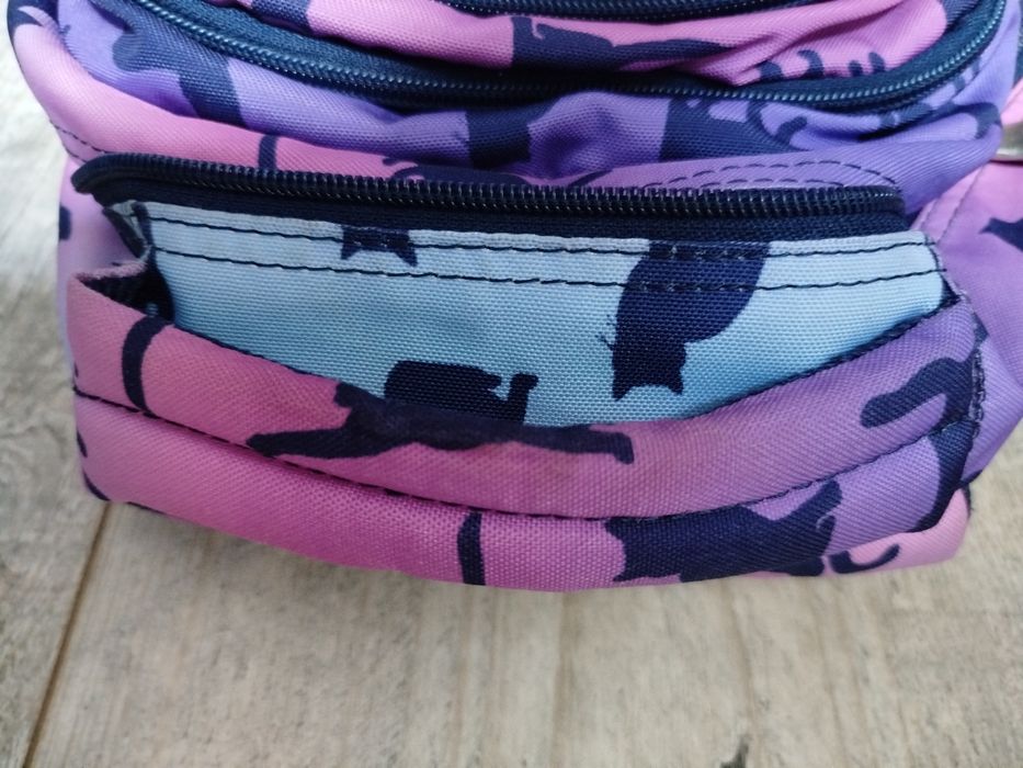 Zestaw plecak trzykomorowy piórnik worek