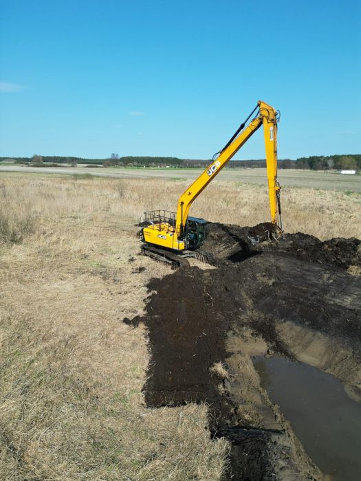 Wynajem koparek long kopanie stawów