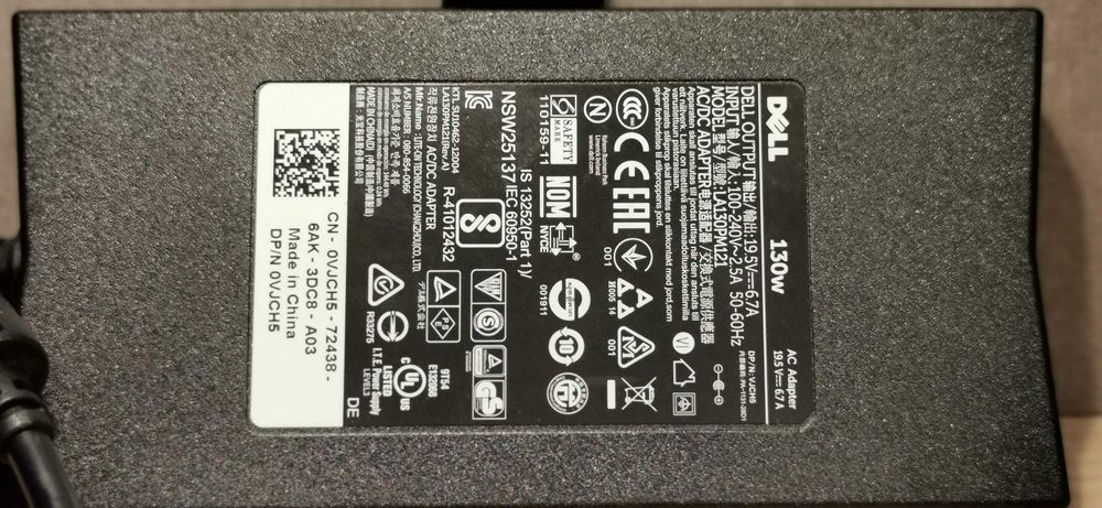 Zasilacz DELL 19.5V 130W 4.7A 7.4x5.0mm(wtyk okrągły) Dell Latitude#00