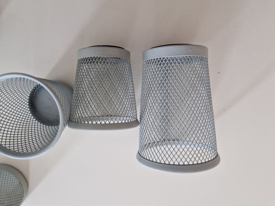Ikea 5 kubków na długopisy metalowe