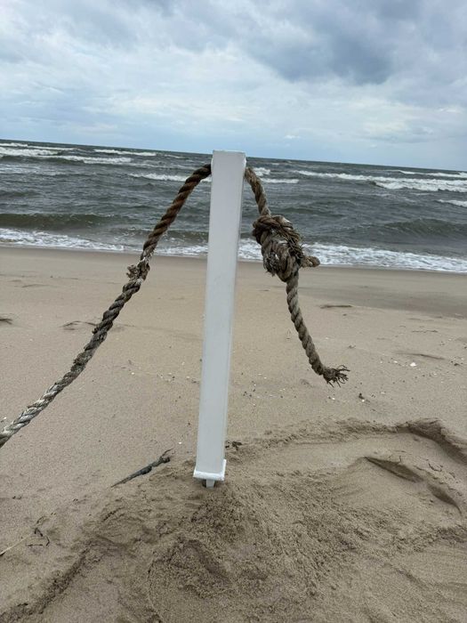 Solidne Stalowe Słupki Ogrodzeniowe / Plażowe - 40 szt.