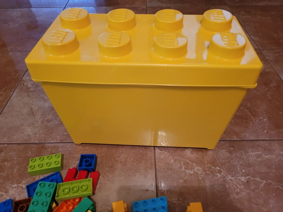 Duży zestaw Lego Duplo podkładka pociąg farma ciągnik straż karetka