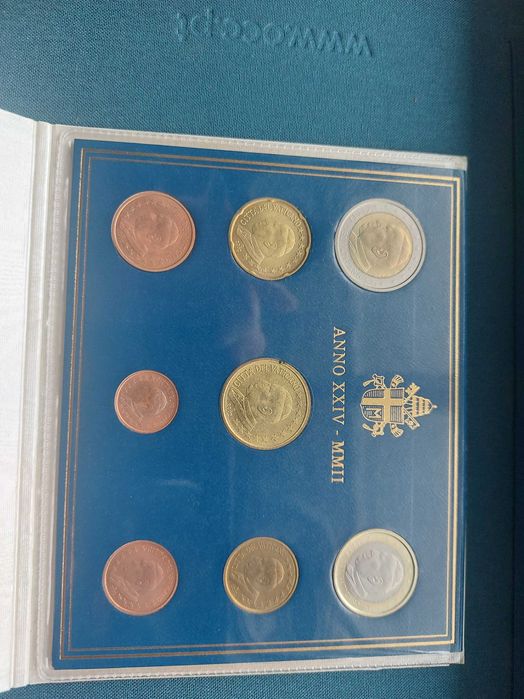 Serie de moedas euro do Vaticano e Mónaco