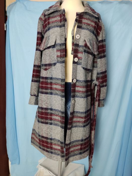 Kurtka koszulowa nowa , płaszcz w kratkę M/L od Igły i Fantazji