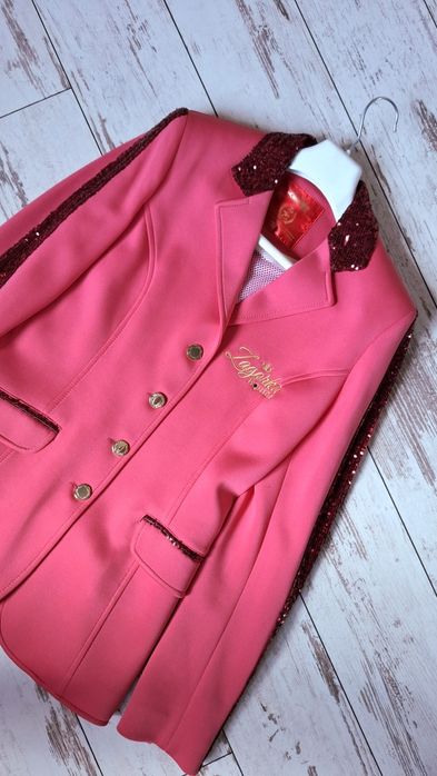 Frak jeździecki Zagorka Equine różowo-bordowy