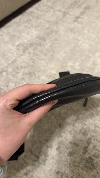 Шкіряна поясна сумка, бананка