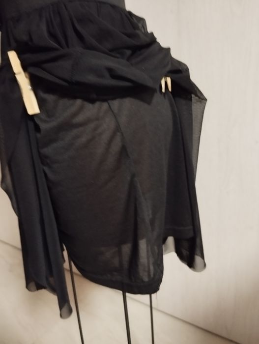 Czarna sukienka brokat sylwester studniówka okazje S/XS