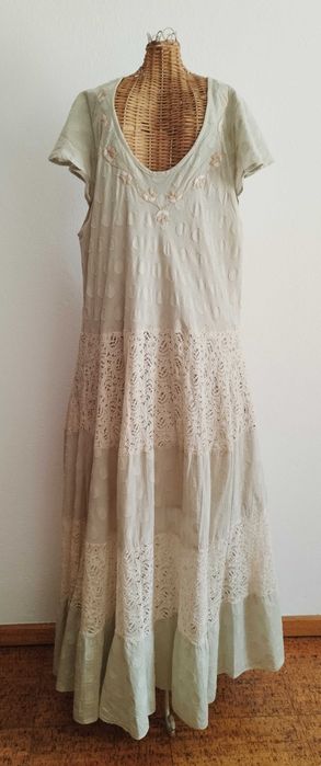 Vestido Natura Bordado