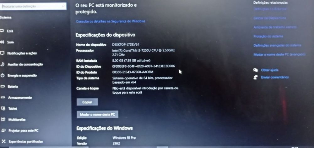 Notebook i5 8gb e SSD