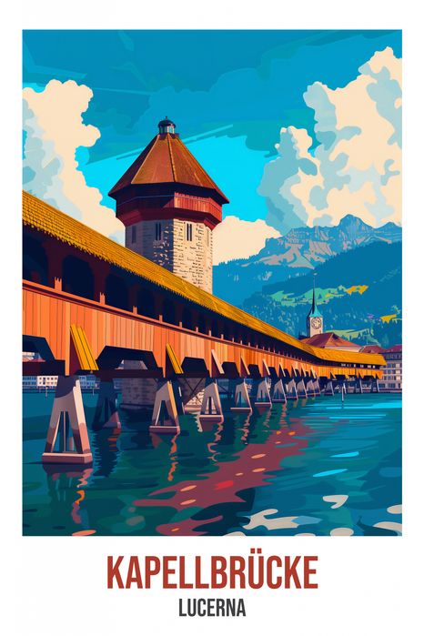 Plakat 20x30cm Kapellbrcke