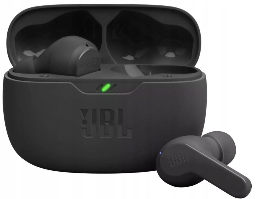 Słuchawki dokanałowe JBL Wave 200 TWS czarne Nowe plomba