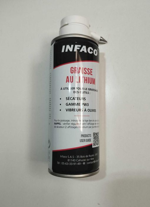 Lubrificar lamina tesouras Graisse AU Lithium 200ml INFACO