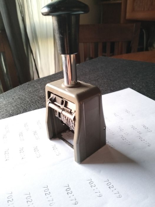 Carimbo numerador sequêncial