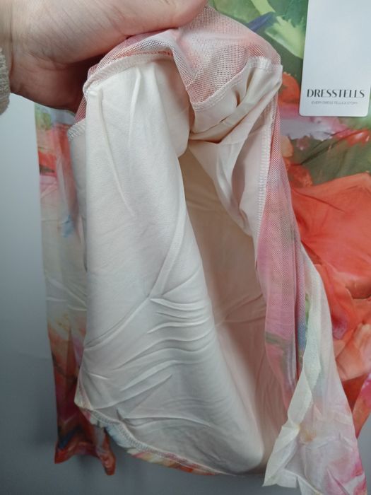 Bluzka damska DRESSTELLS XXL transparentna siateczka multikolor