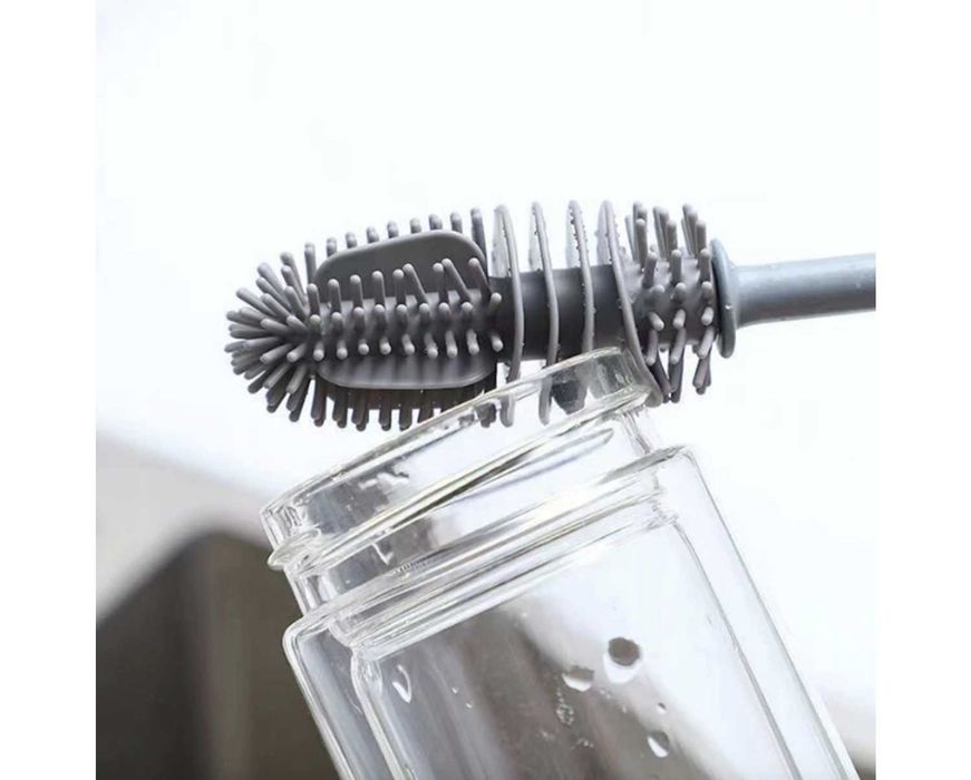 Silikonowa Szczotka do Mycia Naczyń Czyszczenia Butelek Czyścik 27cm