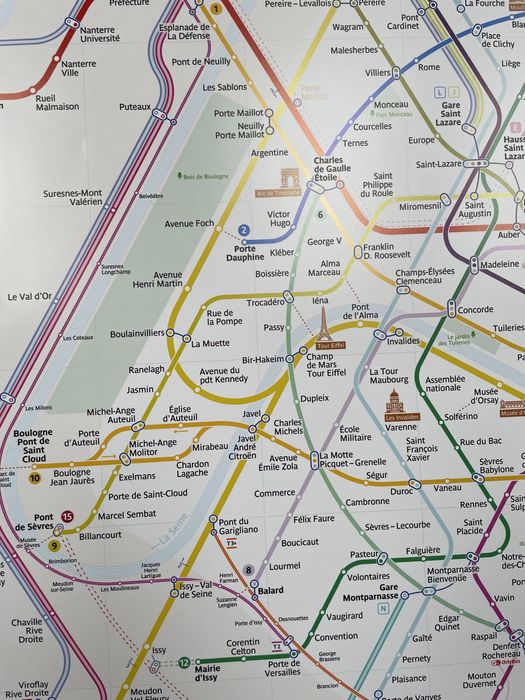 Metro Paryż- super mapa metra i zabydkow