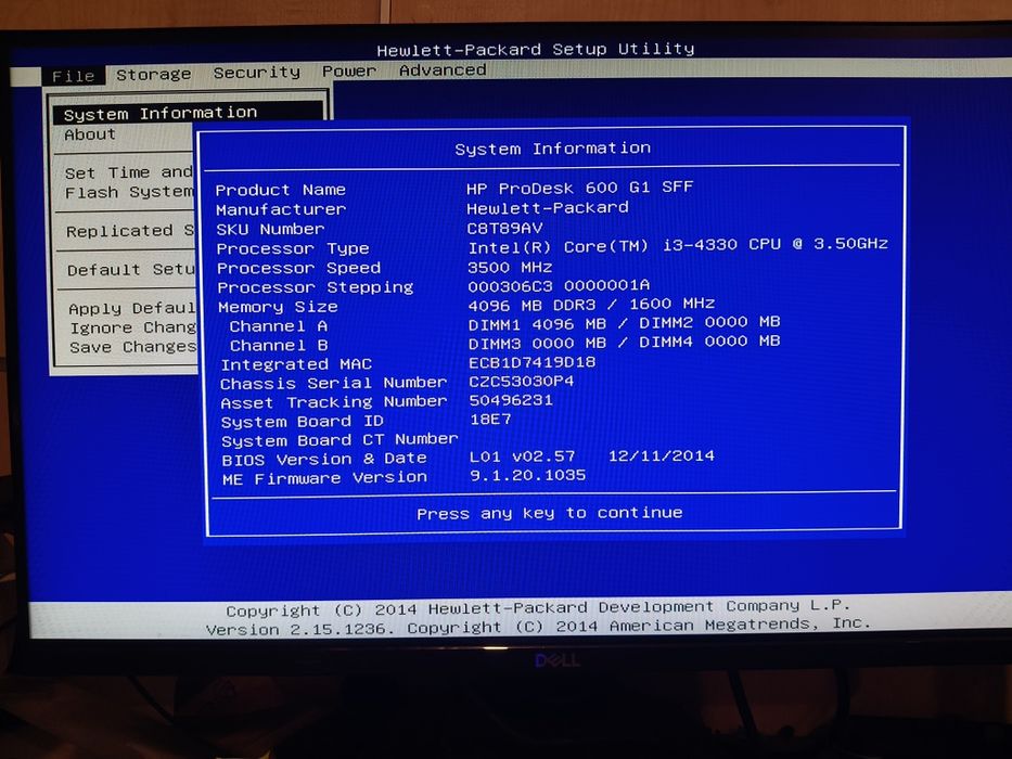 Komputer do biura / gier, HP 600 G1 SFF, RS-232
