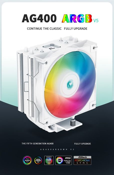 Кулер для процесора Deepcool AG400 V5 ARGB White