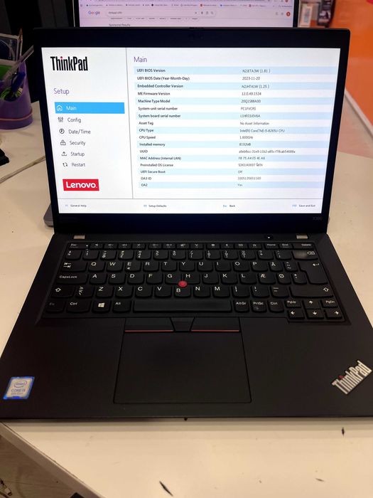 Lenovo ThinkPad X390 i5-8GB