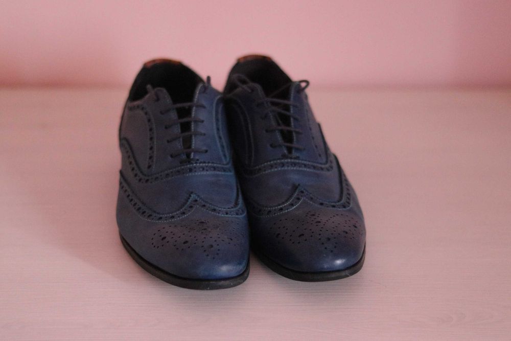 Sapatos de homem PS By Paul Smith Miller Navy Brogue