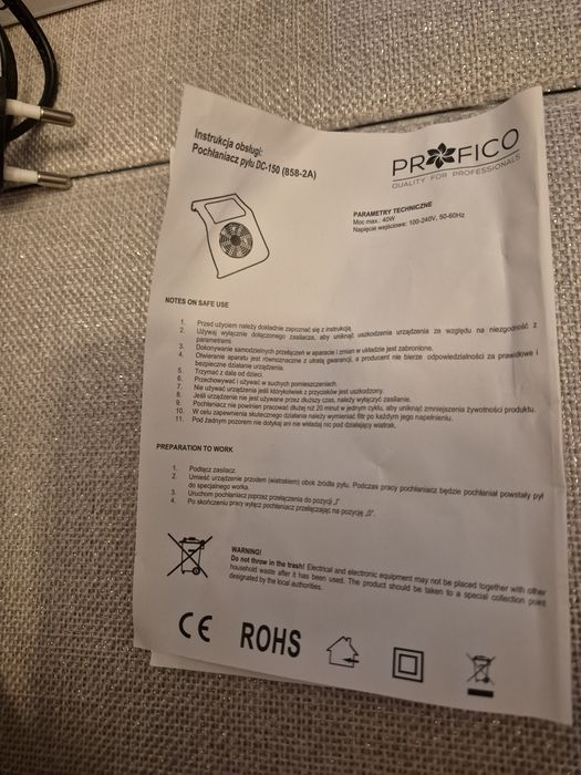 Pochłaniacz pyłu Profico