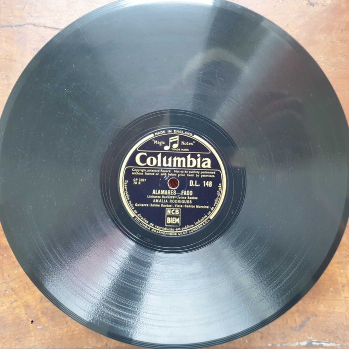 Amália Rodrigues "Alamares / Quando a Noite Vem" 10" 78 RPM Single