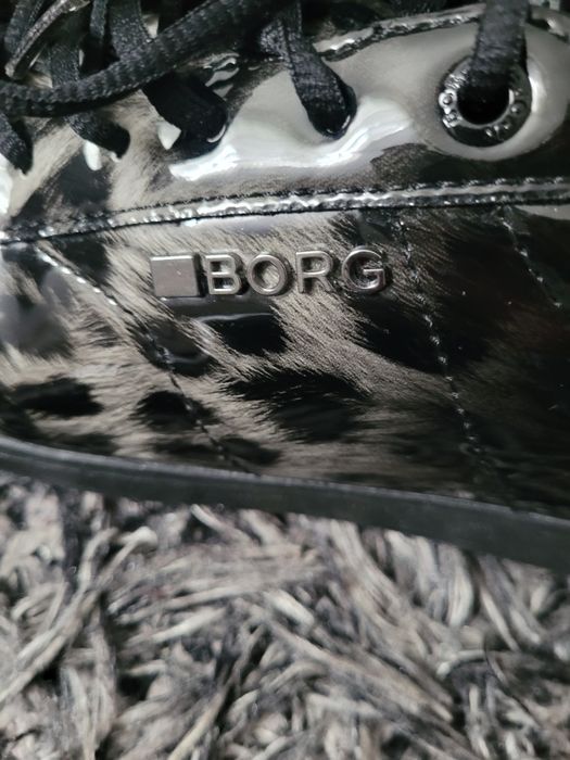 Buty Björn Borg szara panterka lakierowane