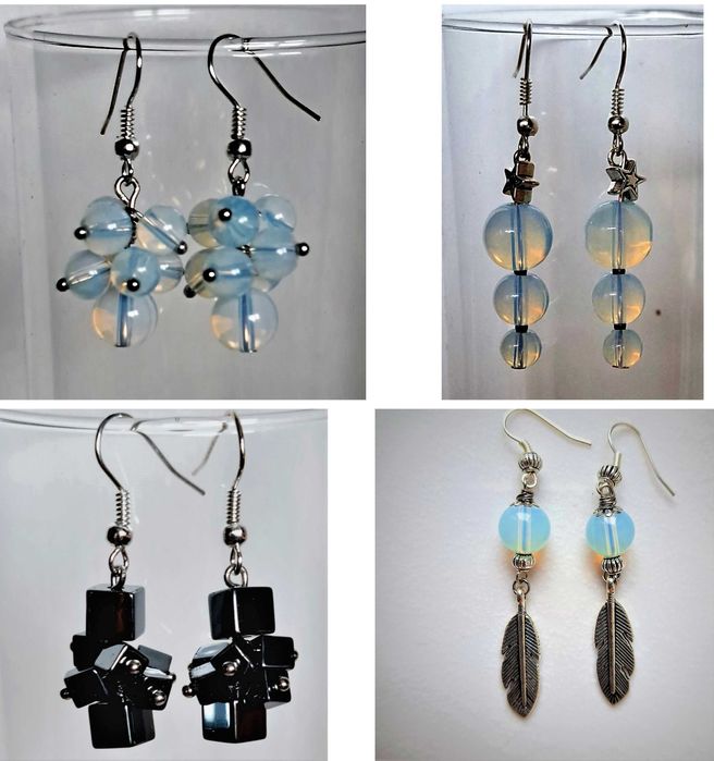 серьги натуральный камень хендмейд