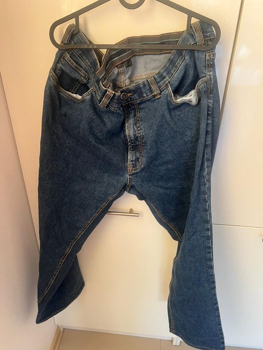 Niebieskie spodnie stretch XXL