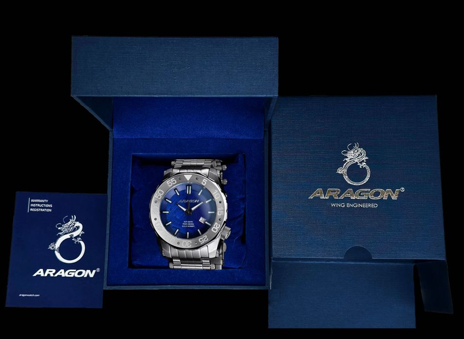 Годинник ARAGON Sea Charger Meteorite Blue LE 50 mm. Swiss Automatic