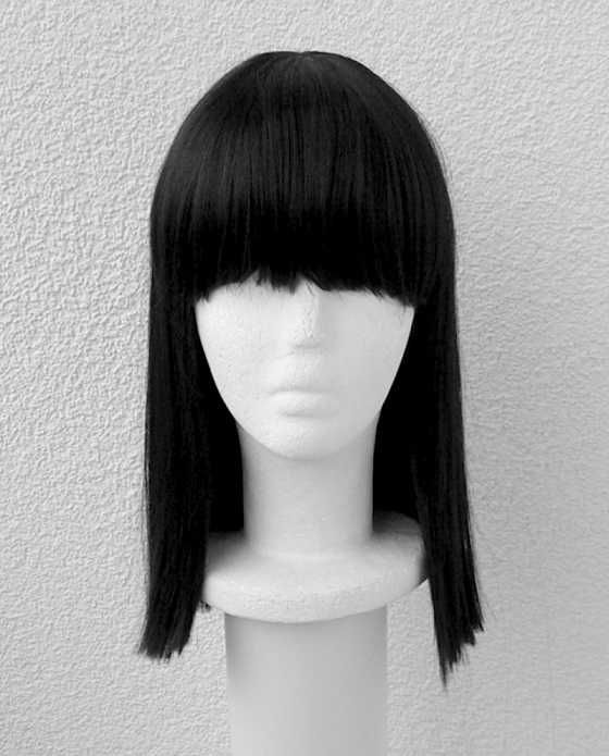 Czarna prosta peruka z prostą grzywką cosplay wig Kleopatra
