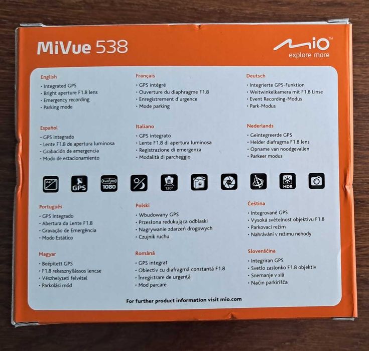 Kamera wideorejestrator Mio 538 z GPS