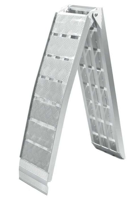 Rampa de carga 228 cm 680 kg dobrável aluminio antiderrapante