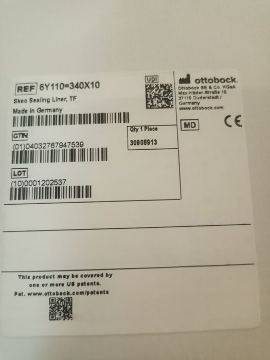 Продам вакуумний лайнер протеза ноги Ottobock Skeo Sealing,6Y110.Новий.