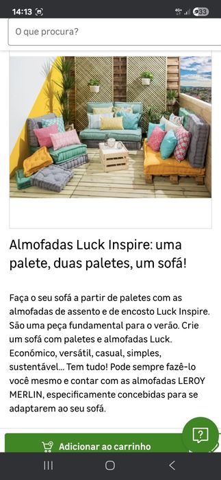 Almofadas grandes Leroy Merlin