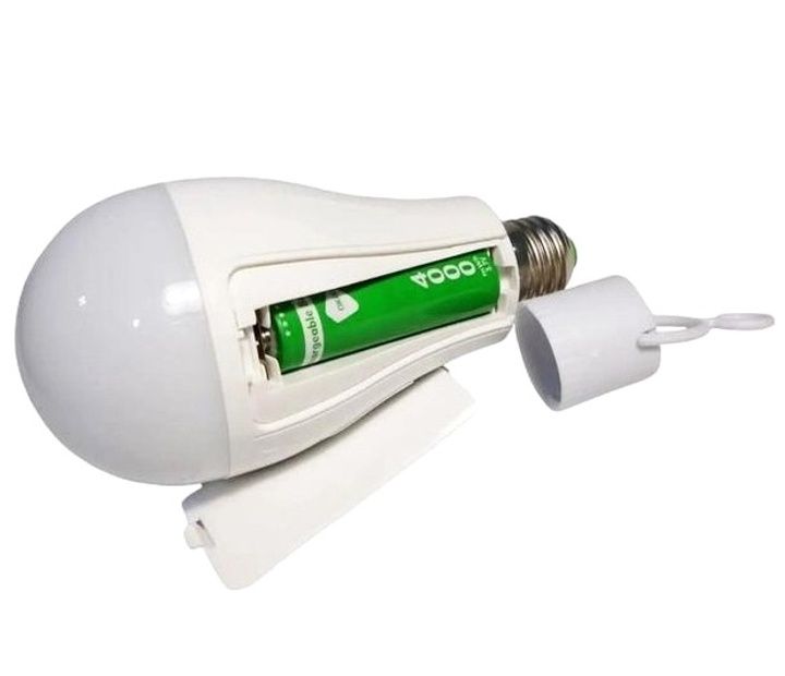 LED лампа світлодіодна акумуляторна (знімний 18650) автономна аварійна