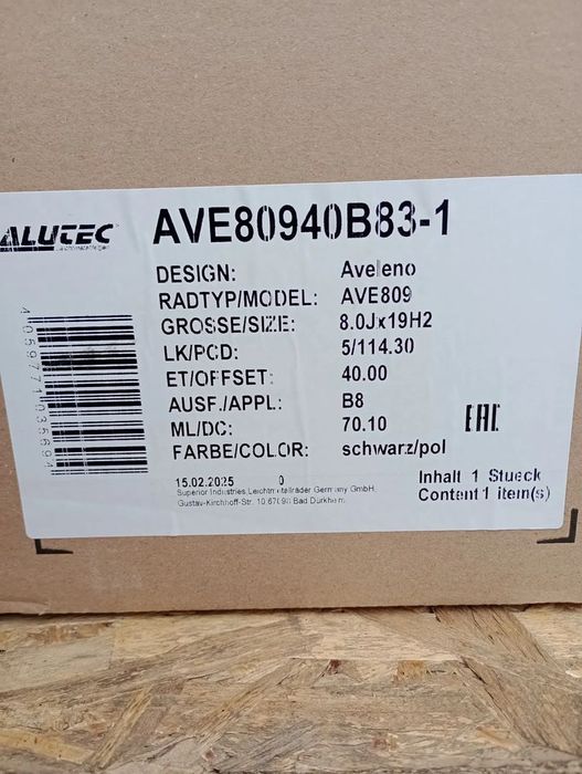 Felgi Aluminiowe 5x114, r19 8j et40 Tesla model S Suzuki Across Toyota