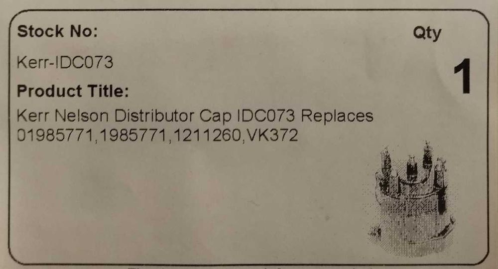Copo do distribuidor mecânico para motores Opel OHC - NOVO!