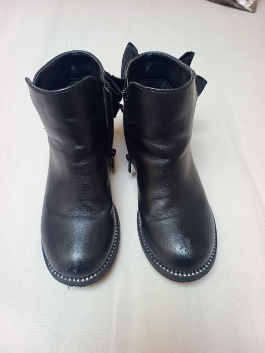 Buty dziecięce dla dziewczynki, czarne kozaki, botki, rozm. 29