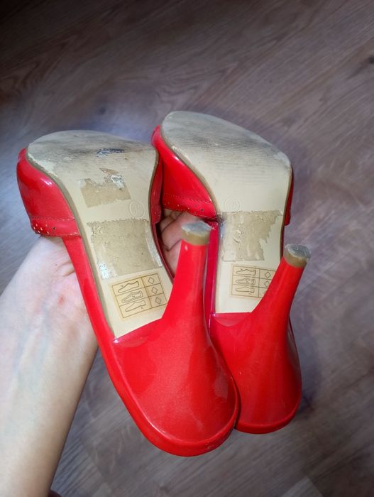 Klapki szpilki czółenka eleganckie 38(24cm)