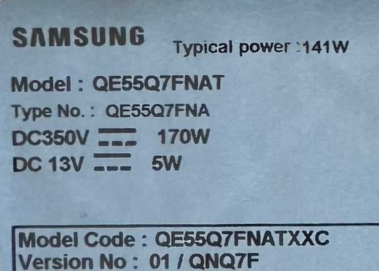 QE55Q7FNAT Partes de Televisao