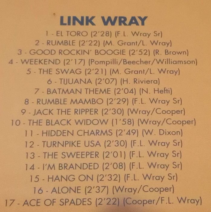 Link Wray - Rumble CD Compilação