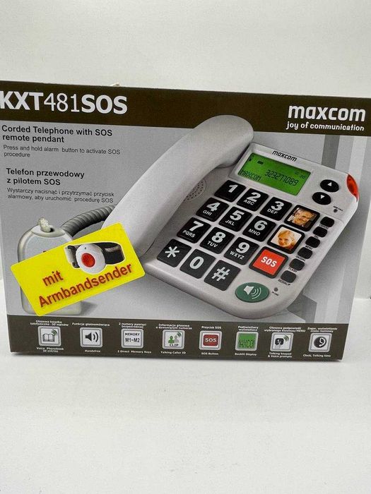 Telefon stacjonarny Maxcom KXT 481 SOS 1284