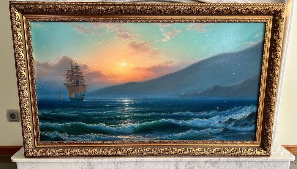 Картина масляна в рамці розміром 1380*820 в ідеальному стані!