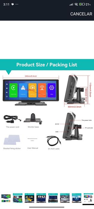 Carplay écran Android Hodozzy