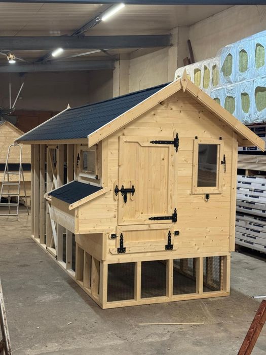Kurnik z woliera 400x150