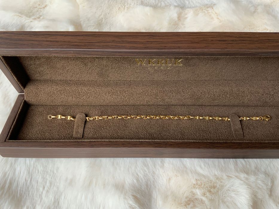 Złłota Bronzoletka 585, 19 cm, złoto prawdziwe, waga 2.81