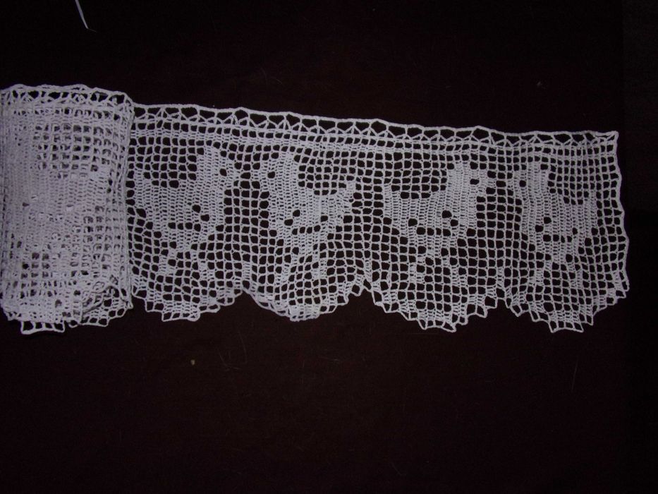 Szydełkowa firanka zazdrostka kurki -Wielkanoc