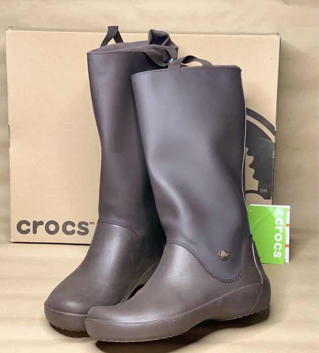 Гумові чоботи крокс Crocs Womenʼs Rain Boot (колір - Espresso)